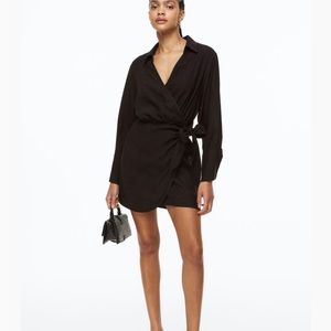 H&M black wrap dress -Copy-